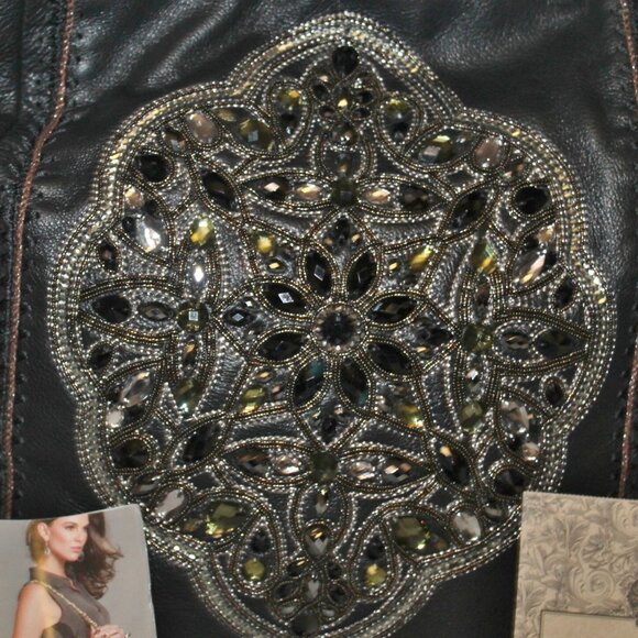 $498 Brighton Anju Masterpiece Collection Jeweled Crystal Hobo Shoulder Bag - Picture 5 of 10